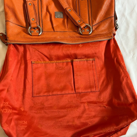 MCM Orange Leather Shoulder Bag - Picture 14 of 17